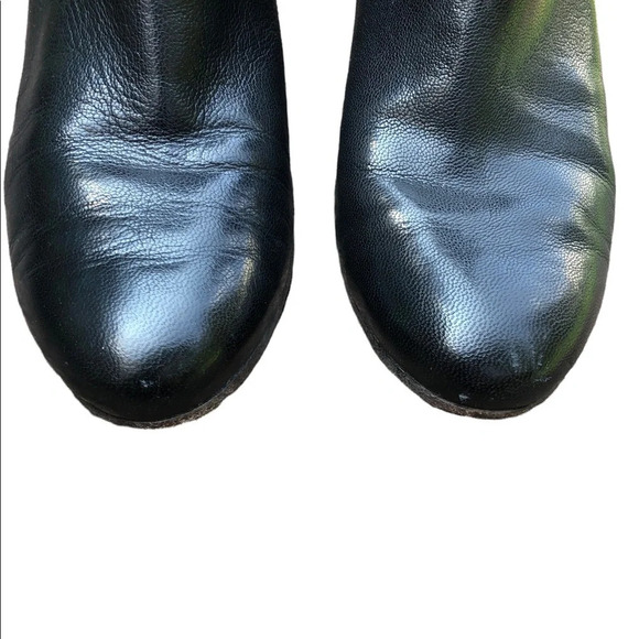 COACH PAULINE ANKLE ZIP BLACK LEATHER BOOTS - Picture 5 of 7